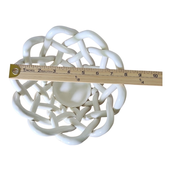 VTG Relpo White Ceramic Sculptural Knot Bowl Mid-Century Modern Exclusive Design - Picture 7 of 10